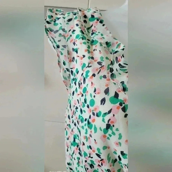 Annabella Confetti Splashed Cross Front Mini dress Size Large - Picture 6 of 10